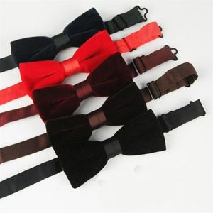 Szyję moda aksamitna bowtie dla męskich garnitury przyjęcie weselne Regulowana krawat formalny dżentelmen bow