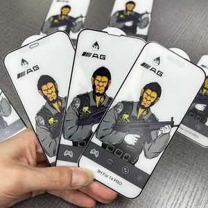 Защитная пленка для экрана для iPhone 15 Pro Max 14 Plus 13 Mini 12 11 XS XR X 8 7 SE ESD, матовое закаленное стекло, антистатическая 9-часовая пленка, изогнутая взрывоопасная пленка премиум-класса с полным покрытием