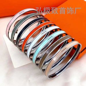 New lovers bracelet Vacuum Electroplating Colorless Aijia Mars High Edition Enamel Narrow Bracelet Network Red Fashion Uni Live Broadcast with Goods