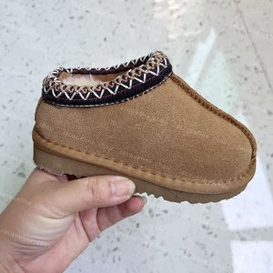 أطفال الأطفال الصغار أحذية تسمان Slippers Tazz Australia Baby Shoes Chestnut Fur Slides Real Leather Ultra Mini Boot Winter Mustard Seed Bugle Snow Booties Size 21-35