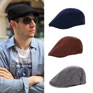 Ball Caps Mode Lässig Damen Herren Unisex Baskenmütze Solide Baseball Flache Kappe Topee Frauen Hüte Für Den Winter