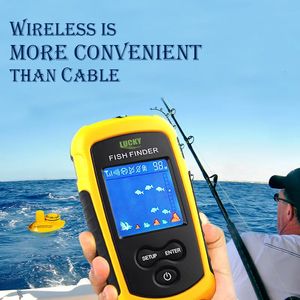 Fish Finder LUCKY FFCW1108-1 Wireless Sonar Fishing Alert Fish Finder Underwater Echo Sounder Fishing Detector Portable Fish Finder 231016
