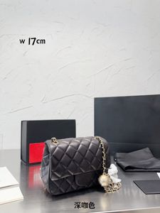 Fashion Women Luxury Designer Tote Bag with Ball Real Leather Shoulder Purse Black Small Flap Quilted Crossbody Bag New Arrival CF Vintage Handbag Classic Clutch