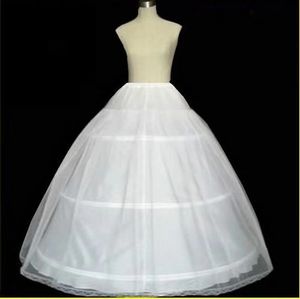 Verklig bild vit 3-hoop 1 lager petticoats för brud bröllopsklänning brud crinoline en linje bröllop tillbehör