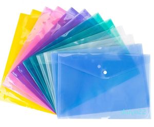 Sacos de arquivo de documentos por atacado com botão de pressão Envelopes de arquivamento transparentes Pastas de papel de arquivo de plástico