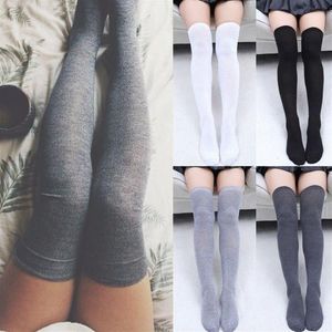 Men's Socks Women Stockings Warm Thigh High Over The Knee Long Cotton Medias Sexy339A