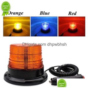 Car Strobe Light Emergency Rotating Traffice Indication Flash Beacon Led Orange Blue Red Warning Drop Delivery