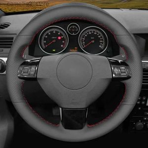 Pokrycia kierownicy czarne sztuczne skórzane koła kierownicy dla Opel Astra (H) Zaflra (B) Signum Vectra (C) Vauxhall Astra Holden Astra Q231016