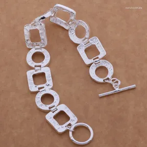 Braccialetti di collegamento AH083 Fascino di colore argento fortunato all'ingrosso per le donne Gioielli di moda Cerchio Griglia a /edramuya Agaaixha