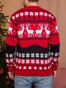 Women's Sweaters Christmas Matching Ugly Sweater For Couples Reindeer Unisex Long Sleeve Knitted Jumper Pullover Tops