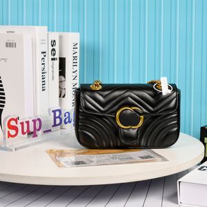 Klasikler Marmont kadın tasarımcı omuz çantası perakende deri lüks el çantaları crossbody cüzdan bayanlar zinciri kozmetik messenger alışveriş tote çanta cüzdanı 446744