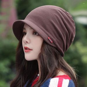 Ballkappen Mode Hat Frauen solide lässige Plait Indien Muslim Rüschenkrebs Chemo Beanie Schal Turban Head Wrap Cap Cap