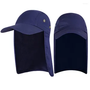 Berets unisex rybacka czapka słoneczna czapka ochrona na zewnątrz z klapką na szyję ucha okładka słońca zapobieganie światłem słonecznym na wędrówki na kemping