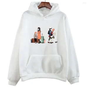 Hoodies femininos florescer em você mala de viagem harajuku hoodie kawaii/bonito feminino/masculino de manga comprida anime com capuz autunm/inverno velo