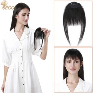 Bangs Sego 9G Comics with Temples 100 Real Human Hair Small Fringe Swept Natural Look Piece 231013