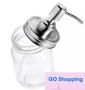 Simple Mason Jar Soap Dispenser Lids Rust Proof Stainless Steel Soap and Lotion Dispenser Pump Anti Leakage Replacement Insert Lid Jar Not Included