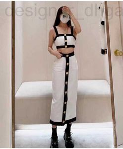 Urban Sexy Dresses designer autumn winter new two-piece women's halter top long skirt ladies classic sexy dress spring fashion upscale birthday gift 52FQ