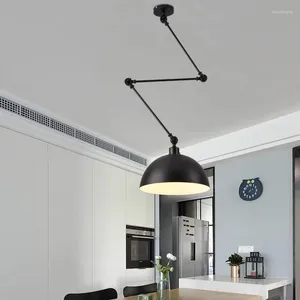 Kolye lambaları Nordic Modern Retractable Chandelier Restoran Mutfak Oturma Odası Yatak Odası Ada Lambası Yemek Ev Dekoru Asma Aydınlatma