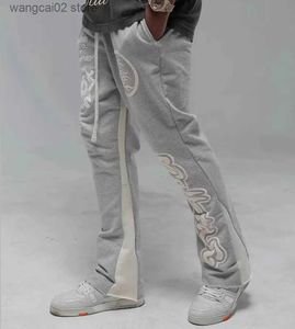 Pantaloni da uomo Y2k Vintage Uomo Streetwear Grigio Baggy Hell Star Cargo Pantaloni della tuta Pantaloni Joggers Hellstar Flare Pantaloni della tuta impilati Vestiti T Chenghao03 746