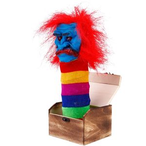 Halloween Toys Box Halloween Witch Scare Prank Sound Funny Wooden Toy Scary Joke Horror Light Pranks Jokes Scherzo Giocattolo Clown Gag 231016