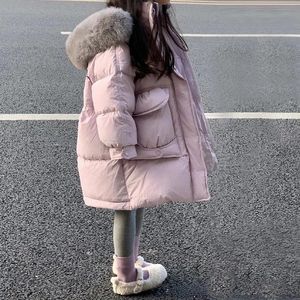 Para baixo casaco de inverno meninas mais veludo engrossar crianças quentes jaqueta com capuz blusão roupa adolescente crianças outerwear 4 5 8 anos bebê 231016
