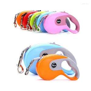 Dog Collars 3M/5M Automatic Retractable Leash Durable Rubber Coated Nylon Rope Roulette For Small Medium Large Dogs Outdoor Walking