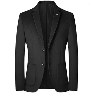 Garnitury męskie wysokiej jakości męskie fit blazers kurtki płaszcze mężczyzn kaszmirowy