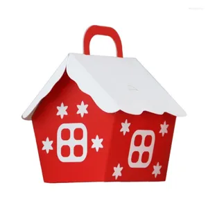 Decorazioni natalizie Confezione regalo per sacchetti di caramelle decorativi a forma di casa da 50 pezzi Confezione regalo per l'anno festivo del festival