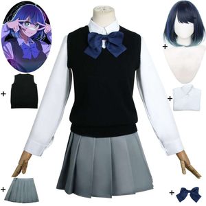 Cosplay anime kurokawa akane oshi no ko deras idols barn cosplay kostym peruk skola jk enhetlig halloween carnival party kostym