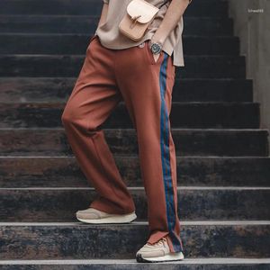 Pantaloni da uomo Maden Striped Cargo Pantaloni da uomo vintage con cinturino dritto Pantaloni sportivi classici da lavoro con coulisse elastica