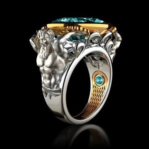 Anel solitário joias vintage hip hop anéis para homens gótico aço inoxidável cor dourada joias masculinas anillo hombre 231016