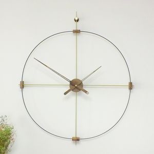 Cross single circle Nordic modern minimalist Spanish wall clock net celebrity personality creative fashion living room dining room atmosphere quiet clock