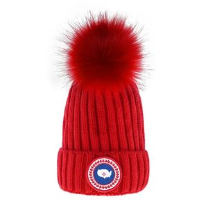 Fashion Designer Winter Cap Knitted Beanie Woolen Hat Men Women Chunky Knit Thick Warm faux fur pom Beanies Hats Female Bonnet