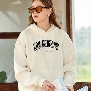 Kvinnor Hoodies Sweatshirts Los Angeles California City Letter Print Hoody For Women Warm Size Sweatshirt Casual Street Hip Hop Clothes Female 231016