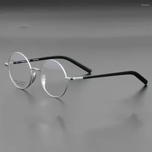 Оправы для солнцезащитных очков, японские круглые очки ручной работы в стиле ретро, большие титановые очки в оправе для оптической близорукости, мужские очки Gafas, женские ультра-легкие очки