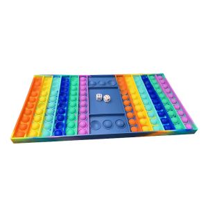 虹色減圧おもちゃバブルチェッカーボードストレスリリーバーフィデットポップトイ自閉症特別ニーズキッズパーティーゲームの感覚ギフトJJ 10.16