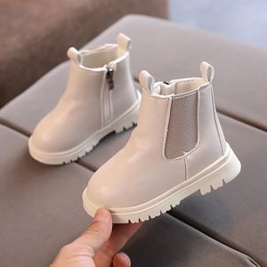 Boots Autumn Winter Shoes Children Maritn Boots Boys Girls Waterproof Nonslip Ankle Boots Kids Leather Shoes 231016