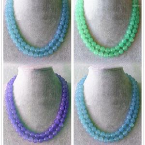 Kedjor Pretty Fashion Natural 8mm Multicolor Gemstone Round Beads Halsband 18-36in