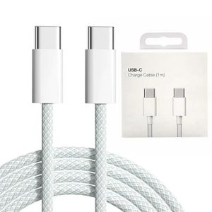 60W Fast Quick Charging PD 1M C TO C USB C Type c Cable For Samsung Galaxy S20 S22 S23 Xiaomi Huawei Android phone With retail Box