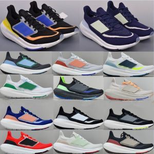 UltraBoosts Light 23W UB9.0 남성 여성 운동화 팝콘 순수 부스트 2023 화이트 블루 오렌지 레드 블랙 옐로우 니트 트레이너 46 47 48 UB23 캐주얼 스포츠 운동화 HQ6350