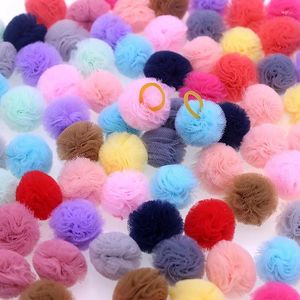 Abbigliamento per cani 50 pz/25 paia simpatico animale domestico cucciolo di gatto fiocchi per capelli piccola palla colorata con elastici accessori per toelettatura