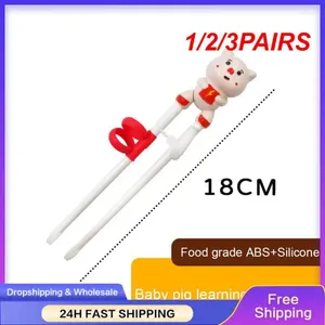 Chopsticks 1/2/3PAIRS Childrens Light Weight Non-slip Baby For Beginners Cartoon Animal Must Have