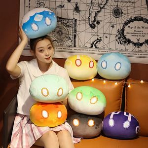 Plush Dolls Genshin Impact Slime Toy Element Anemo Electro Pyro Cryo Hydro Geo Dendro Soft Pillow Holiday Gift for Kids 231016