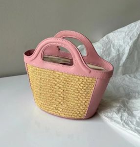 2023 Summer Totes New Womens Bag Woven Mani Stitched Straw Woven Bag Letter Vegetable Basket Handbag Shoulder Cross Body Bag