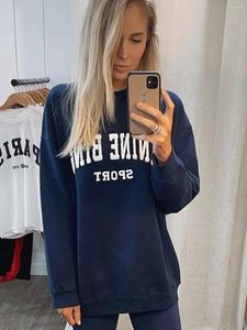 Women's Hoodies Velvet Embroidery Sweatshirt Women 2023 Autumn Winter Clothing Letter Designer Pullover Tops Fashion Sweatshirts Female