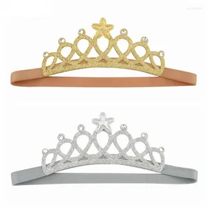 Acessórios de cabelo 1 pc princesa coroa brilhante ouro prata tiara hairband crianças bebê menina festa de aniversário decoração headband acessório