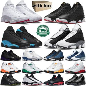 Z Box Jumpman 13 13s Buty Bosball Men Wolf Grey Playoffs University Blue Black Flint Lucky Green Hyper Royal Black Cat Mens Trainer Sports Sneakers