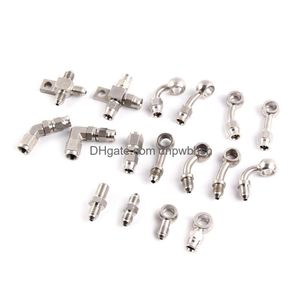 1 Pc Edelstahl An3 Zu Eine-3 Gerade Bremse Schwenk Schlauch Enden Auto Fitting Kits Drop Lieferung