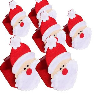 Christmas decorations, three-dimensional Santa Claus, non-woven napkin sets, hotel dining table scenes, napkin buckles, manufacturer's stock