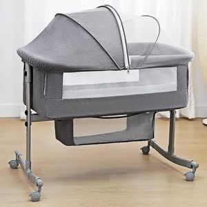 Baby Cribs uiuwoo sängkläder för baby 3 i 1 bassinet med stor krökningsvagga justerbar och rörlig babysäng med myggnät 231017